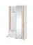 Simple Wardrobe with Mirrored Door Leeds 02 | White & Oak Artisan | 192 x 131 x 40 cm | Modern Hallway Storage
