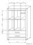 Chest of drawers Kundiawa 13, colour: Sonoma oak light / Sonoma oak dark - Measurements: 140 x 90 x 40 cm (H x W x D)
