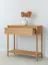 Console table | sideboard | solid wood | soft close system | 1 drawer | oiled oak | 1 shelf | color: oak | 83 x 33 x 80 cm | Seille 02 | milled handle