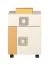 Children's Room Roll Container Namur 20 | Orange / Beige | 52 x 40 x 44 cm | Modern Design