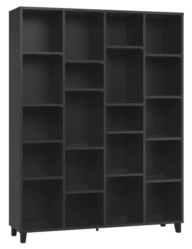 Shelf Vacas 52, Colour: Black - Measurements: 195 x 149 x 38 cm (H x W x D)