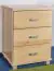 3 Drawer Chest Columba 14, solid pine wood, clearly varnished - H79 x W60 x D50 cm