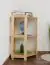 Low 86cm Corner Unit 006, solid pine wood, clearly varnished - H86 x W74 x D60 cm 