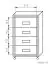 Roll container Cianjur 17, Colour: Oak / White - Measurements: 77 x 45 x 60 cm (H x W x D)