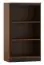 Shelf Mojokerto 10, Colour: Walnut / Black - Measurements: 121 x 70 x 39 cm (H x W x D)