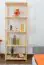 5-Tier Shelving Unit Junco 55C, solid pine, clearly varnished - H164 x W60 x D30 cm