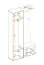 Light coat rack Sviland 09, color: oak Wellington / white - Dimensions: 200 x 110 x 35 cm (H x W x D), with four hooks