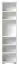 Cabinet Garim 46, Colour: White High Gloss - Measurements: 194 x 46 x 35 cm (H x W x D)