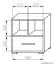 Kerema 11 bedside cabinet, colour: walnut / elm / yellow - Measurements: 53 x 50 x 41 cm (H x W x D)