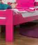 Youth bed "Easy Premium Line" K4, solid beech wood, pink - 120 x 200 cm 