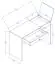 Desk Sirte 10, Colour: Oak / White high gloss - Measurements: 82 x 120 x 50 cm (H x W x D)