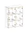 Sideboard / chest of drawers Nevedal 06, color: white high gloss - Dimensions: 100 x 150 x 45 cm (H x W x D), with six compartments