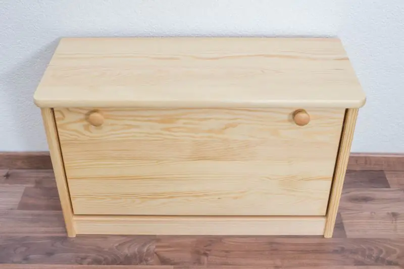 Shoe cabinet solid, natural pine wood Junco 216 - Dimensions 44 x 72 x 30 cm