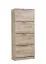 Shoe Cabinet with 4 Hinged Doors | Oak Gray | 8 Compartments | Modern Design | 155.5 x 67 x 28 cm