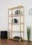 5-Tier Shelving Unit Junco 55A, solid pine, clearly varnished - H164 x W80 x D30 cm