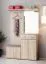 Wardrobe with Mirror Bratteli 03 | Sonoma Oak | 203 x 120 x 32 cm | Five Compartments
