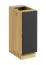 Kitchen Base Cabinet | Push-to-Open | Handle-less Front | 1 Door | 30 x 46.8 x 82 | Artisan Oak / Gray | Matterhorn 08 | 2 Compartments