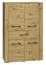 Gardrobe Glostrup 06, Colour: Oak - Measurements: 140 x 92 x 40 cm (h x w x d), with 4 doors, 1 drawer and 4 compartments