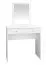 Collegedale 01 Dressing Table | White | 140 x 80 x 40 cm | 2 Drawers & Mirror