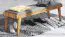 Bench Otago 32 | Solid Oiled Wild Oak | 134 x 36 cm | Premium Upholstered Seat