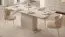 Extendable dining table | beige | 160-200 x 90 x 75 cm | ABS edges | modern slatted design | extendable up to 200 cm | for dining room