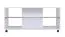 Rolling Coffee Table Sopot 03 | Glass Shelf | 4 Castors | White High Gloss | 45 x 101 x 60 cm | Modern Design