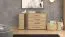 Chest of Drawers with Door | Indika 17 | Artisan Oak/Black | 4 Drawers | 2 Compartments | ABS Edges | 82 x 138 x 40 cm