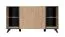 Chest of drawers with six compartments Nordkapp 08, color: Hickory Jackson / Black - Dimensions: 82 x 160 x 40 cm (H x W x D), with sufficient storage space