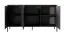 Simple chest of drawers with three doors Raoued 03, color: anthracite - Dimensions: 81 x 153 x 39.5 cm (H x W x D)