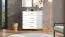 Modern White Chest of Drawers Sabas 08 | 4 Drawers | Black Handles & Legs | ABS Edge | 90 x 93 x 40 cm | Living Room Storage