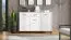 Chest of Drawers / Sideboard Sabas 02 | 3 Doors, 1 Drawer, 6 Compartments | White with Black Accents | 90 x 138 x 40 cm