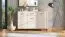 Modern Chest of Drawers Sabas 03 | 3 Doors, 1 Drawer, 6 Compartments | Cashmere & Black | 90 x 138 x 40 cm