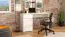 Bright Moni 01 Desk | White & White High Gloss | 1 Drawer, 1 Door, ABS Edges | 75.5 x 130 x 50 cm