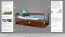 Single bed / functional bed "Easy Premium Line" K1/h/s incl. 2nd berth and 2 cover panels, 90 x 200 cm solid beech wood dark brown