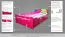 Youth Bed Easy Premium Line K4 | 120 x 200 cm | Solid Beech Wood | Pink | 2 Drawers & Cover Panel