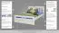 Single bed / guest bed "Easy Premium Line" K8 incl.1 cover panel, 140 x 200 cm solid beech wood white lacquered