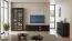 Torsakala 19 display cabinet, black graphite, incl. LED lighting, 2 glass doors, 3 shelves, 5 compartments, 200 x 103 x 41 cm, ABS, metal handles
