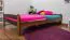 Children's bed / Youth bed A11, solid pine wood, nut-brown, incl. slats - 160 x 200 cm