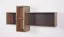 Sprimont 11 Wall Shelf, Color: Gray / Oak - Dimensions: 55 x 110 x 29 cm (H x W x D)