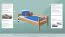 Children's bed / Youth bed Benedikt, solid beech wood, clearly varnished, incl. slatted frame - 90 x 200 cm