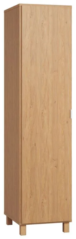 Wardrobe Averias 12 | Hinged Door Cabinet | Oak | 195 x 47 x 57 cm | LED Lighting | Soft Close