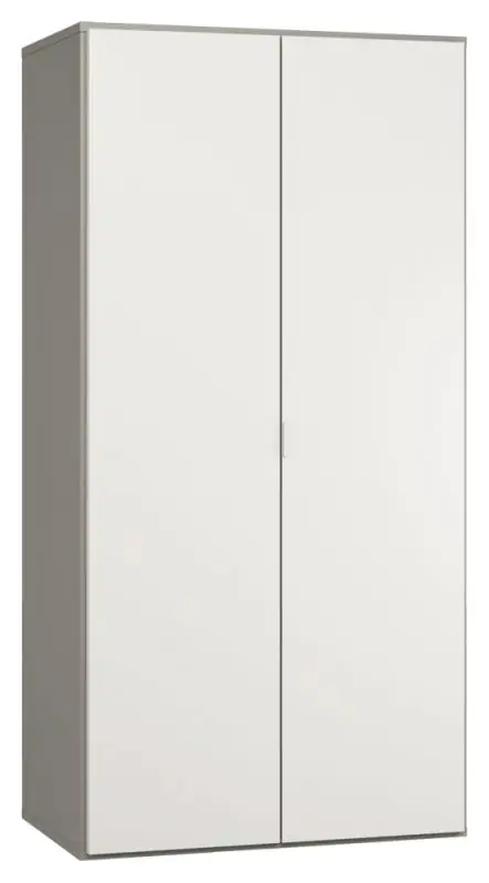 Hinged door cabinet / Wardrobe Bellaco 17, Colour: Grey / White - Measurements: 187 x 93 x 57 cm (H x W x D)
