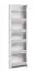Shoe cabinet Siusega 06, Colour: Glossy White - 208 x 67 x 16 cm (H x W x D)