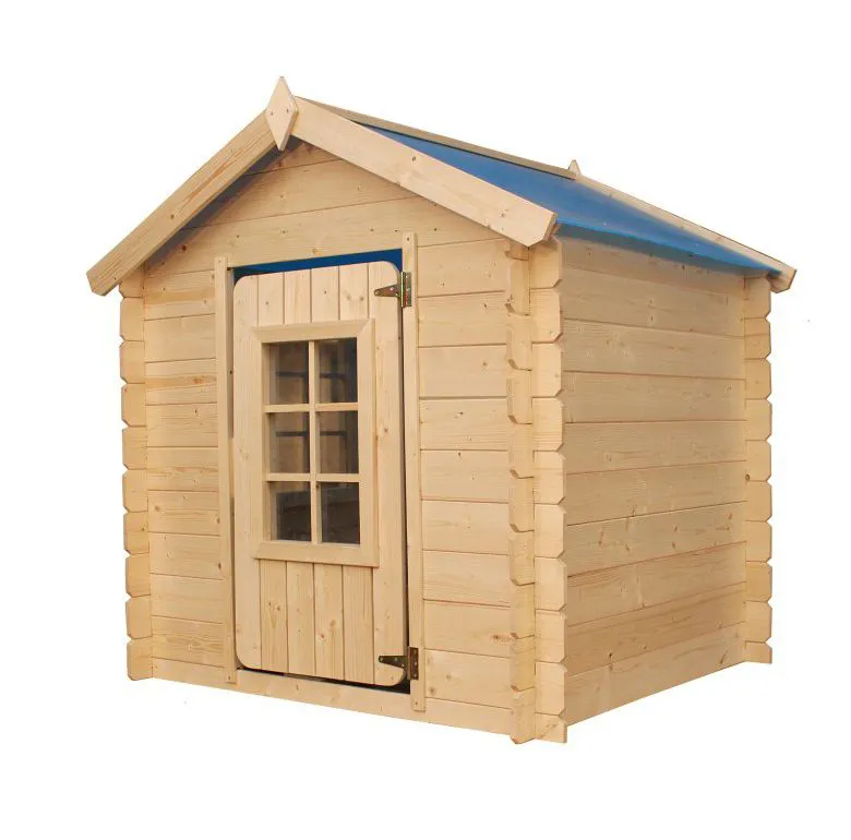 Playhouse Happy Park Blue - 1.05 x 1.05 meters made from 13 mm block planks