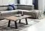 Living room table with natural table top, color: acacia / black - Dimensions: 40 x 60 x 115 cm (H x W x D), with sturdy metal legs
