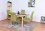 Dining Table Junco 232B, solid pine wood, clear finish - H75 x W75 x L150 cm