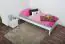 Kid/Youth bed pine solid wood white lacquered 78, incl. Slat Grate - 100 x 200 cm