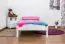 Children's bed / Youth bed A14, solid pine wood, white, incl. slatted frame - 90 x 200 cm