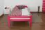 Children's bed / Youth bed "Easy Premium Line" K1/1n, solid beech wood, pink - 90 x 190 cm