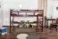Adult bunk bed ' Easy Premium Line ® ' K15/n, solid beech wood dark brown, convertible - lying area: 120 x 200 cm